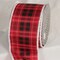The Ribbon People Red and Black Plaid Wired Craft Ribbon 4" x 20 Yards